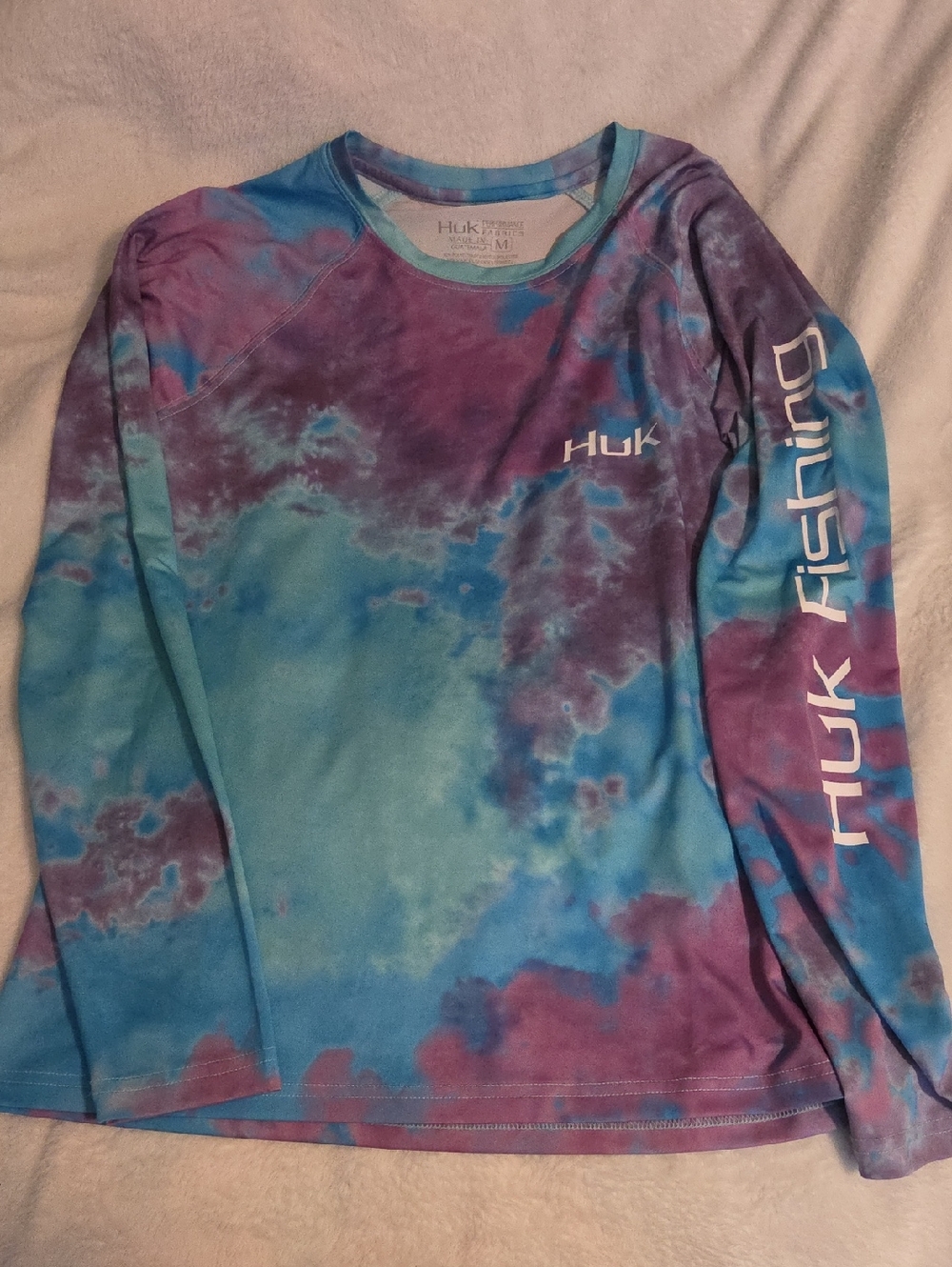 Huk Blue & Purple Tie-Dye Long Sleeve Tee